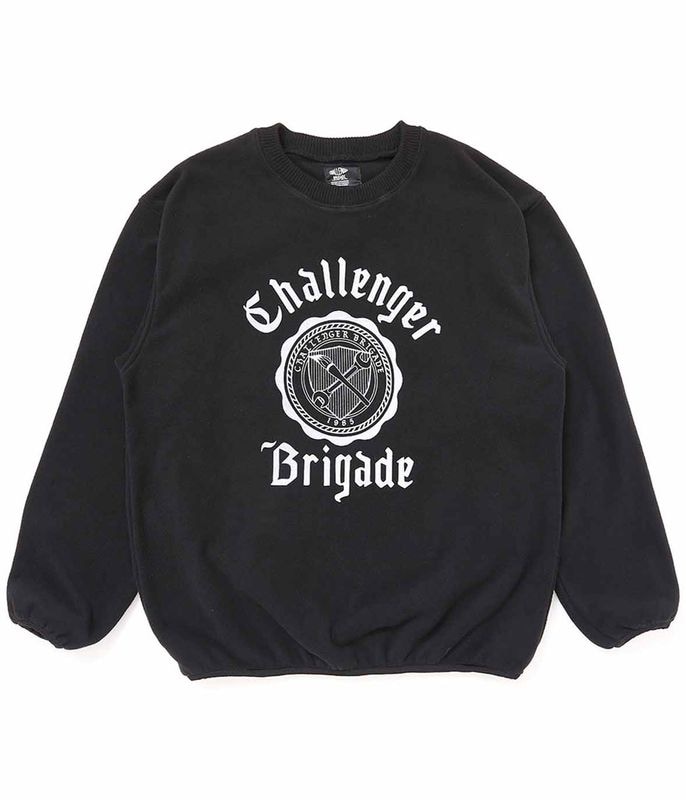 COLLEGE C/N FLEECE【BLACK】