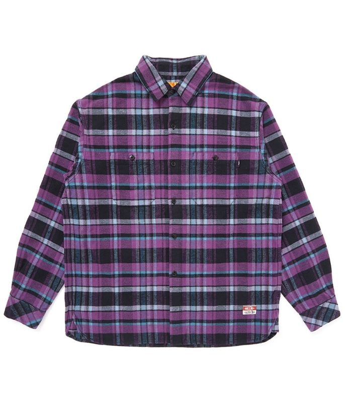 PLAID FLANNEL SHIRT【PURPLE】