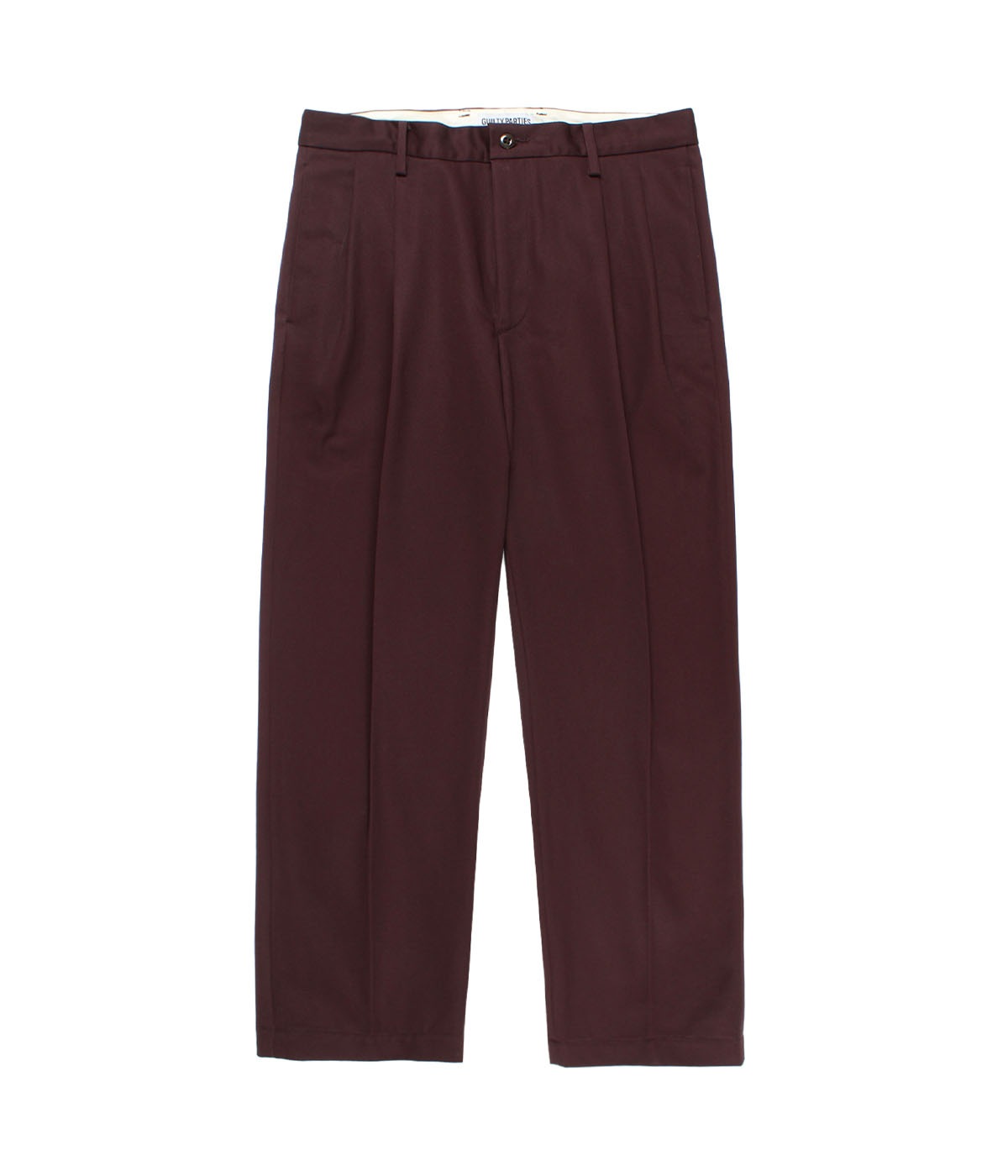 DOUBLE PLEATED CHINO TROUSERS【BURGUNDY】｜WACKO MARIA｜MELTING