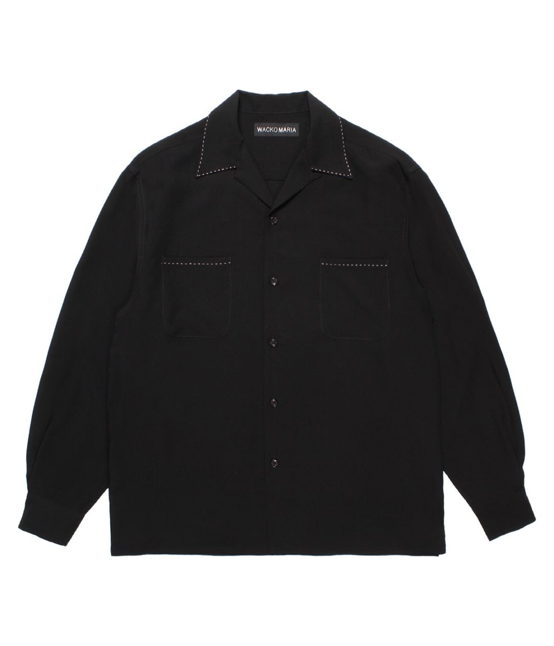 50'S OPEN COLLAR SHIRT (TYPE-5)【BLACK】