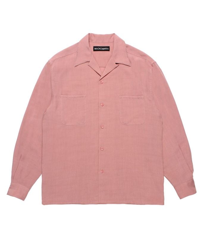 50'S OPEN COLLAR SHIRT (TYPE-5)【PINK】
