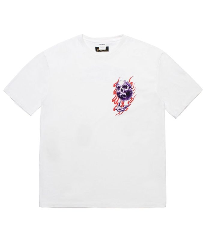 56 TATTOO STUDIO / WASHED HEAVY WEIGHT T-SHIRT【WHITE】
