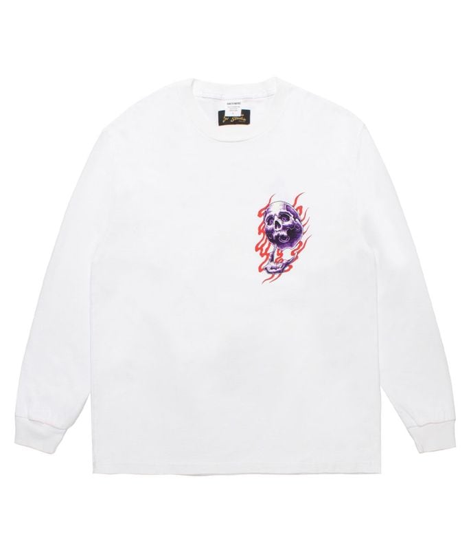 56 TATTOO STUDIO / WASHED HEAVY WEIGHT LONG SLEEVE T-SHIRT【WHITE】