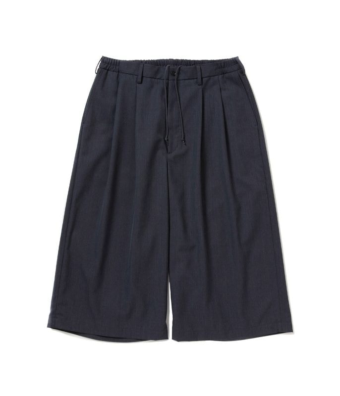 T/W Saxony Shin Cut Wide Easy Trousers【GRAY】