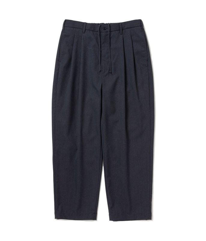 T/W Saxony 2 Tuck Wide Easy Trousers【GRAY】