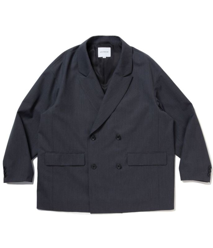 T/W Saxony Double Breasted Jacket【GRAY】