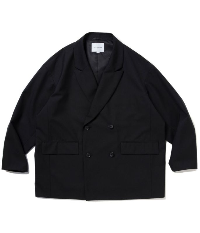 T/W Saxony Double Breasted Jacket【BLACK】