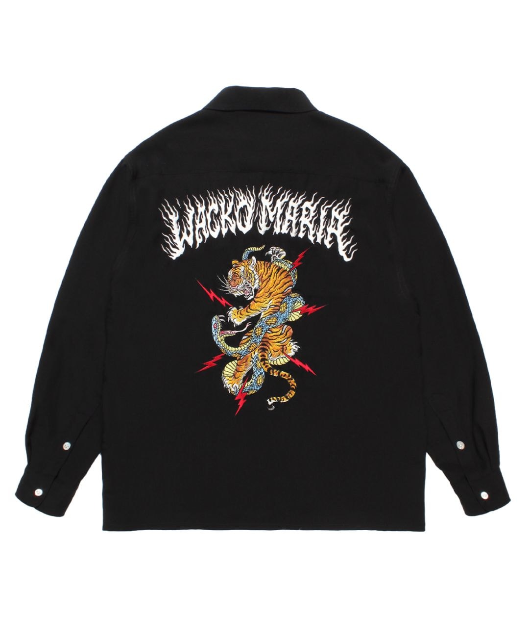 TIM LEHI / 50'S OPEN COLLAR SHIRT (TYPE-1)【BLACK】｜WACKO