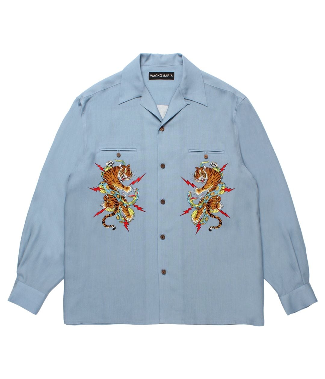 TIM LEHI / 50'S OPEN COLLAR SHIRT【BLUE】