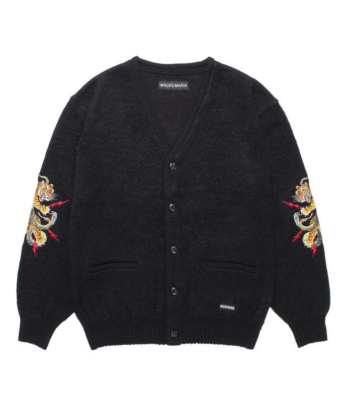 TIM LEHI / MOHAIR KNIT CARDIGAN【BLACK】