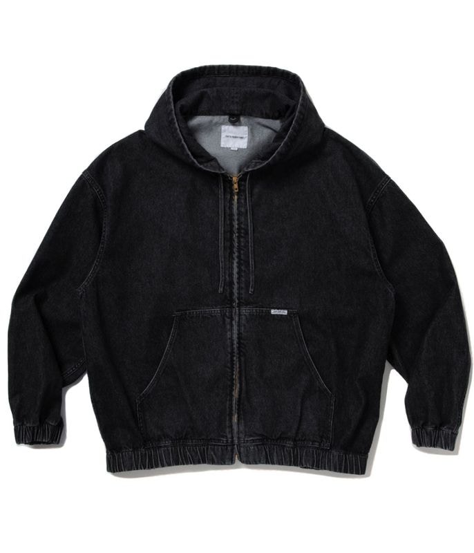 12.5oz Denim Zip Up Hooded Jacket【BLACK FADE】