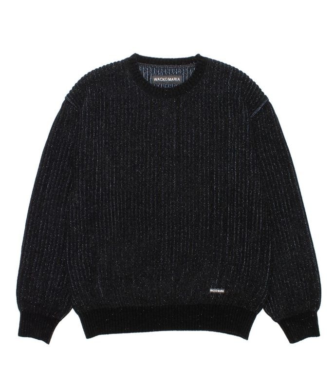 GLITTER KNIT SWEATER【BLACK-BLUE】