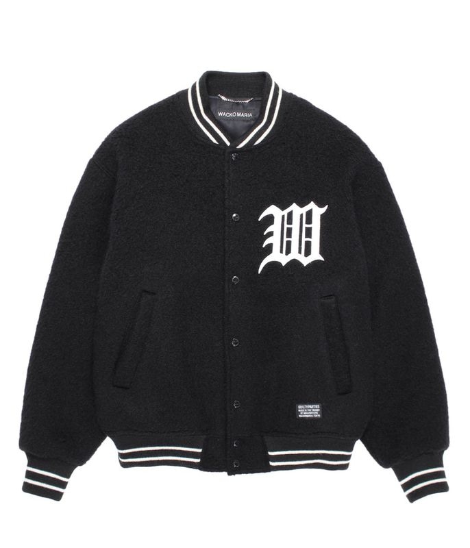 WOOL MOHAIR VARSITY JACKET (TYPE-2)【BLACK】