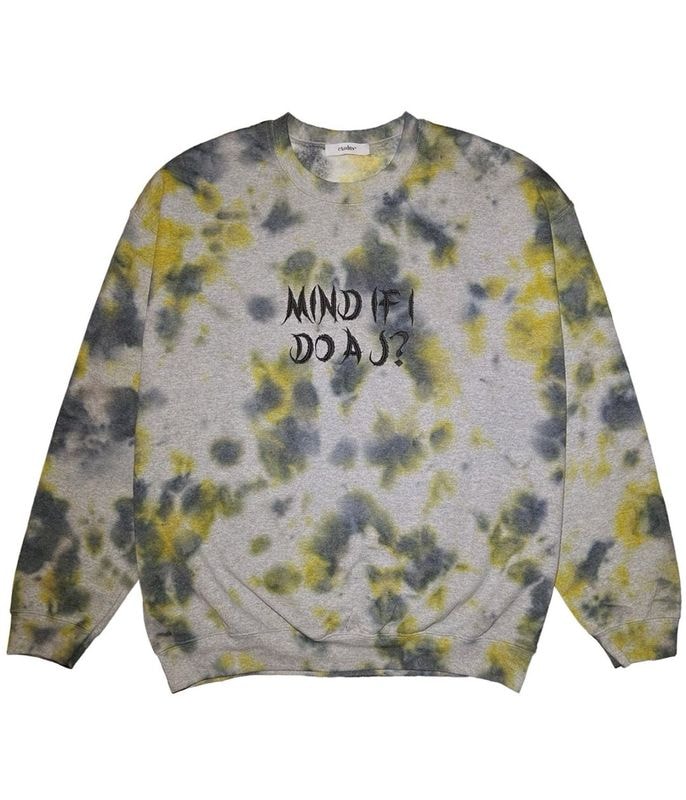 Mind If i Do a J？TIE DYE SWEAT【GREYxYELLOW】