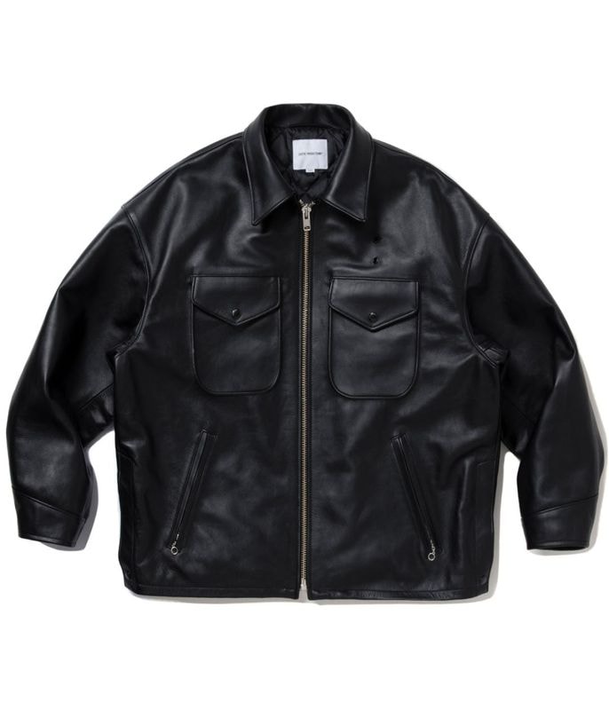 Leather Policeman Jacket【BLACK】