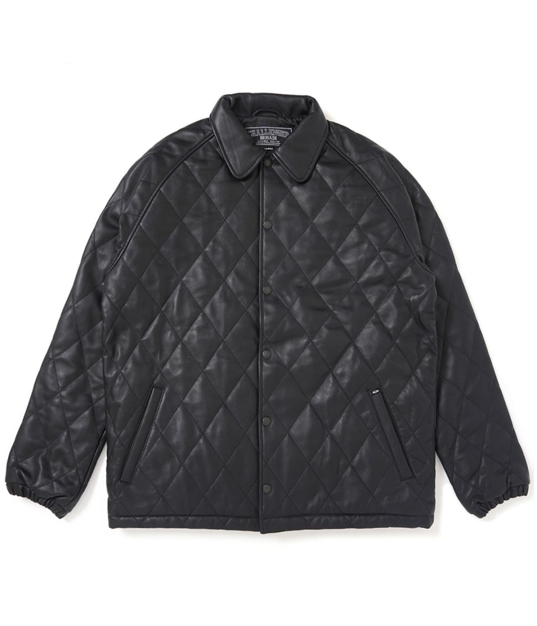 QUILTING LEATHER JACKET【BLACK】