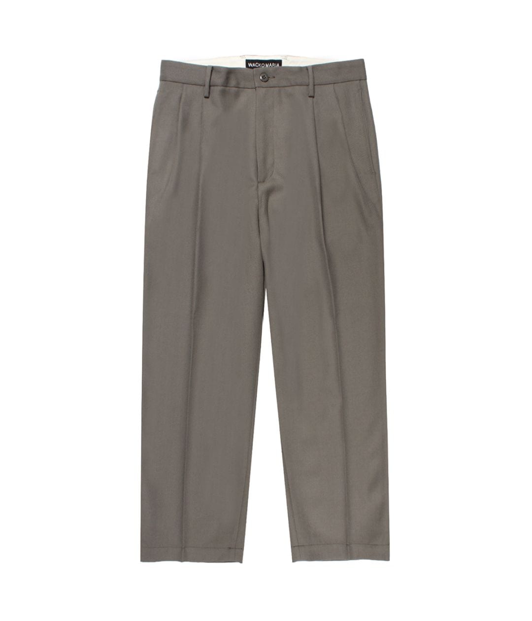 DOUBLE PLEATED WOOL TROUSERS【GRAY】