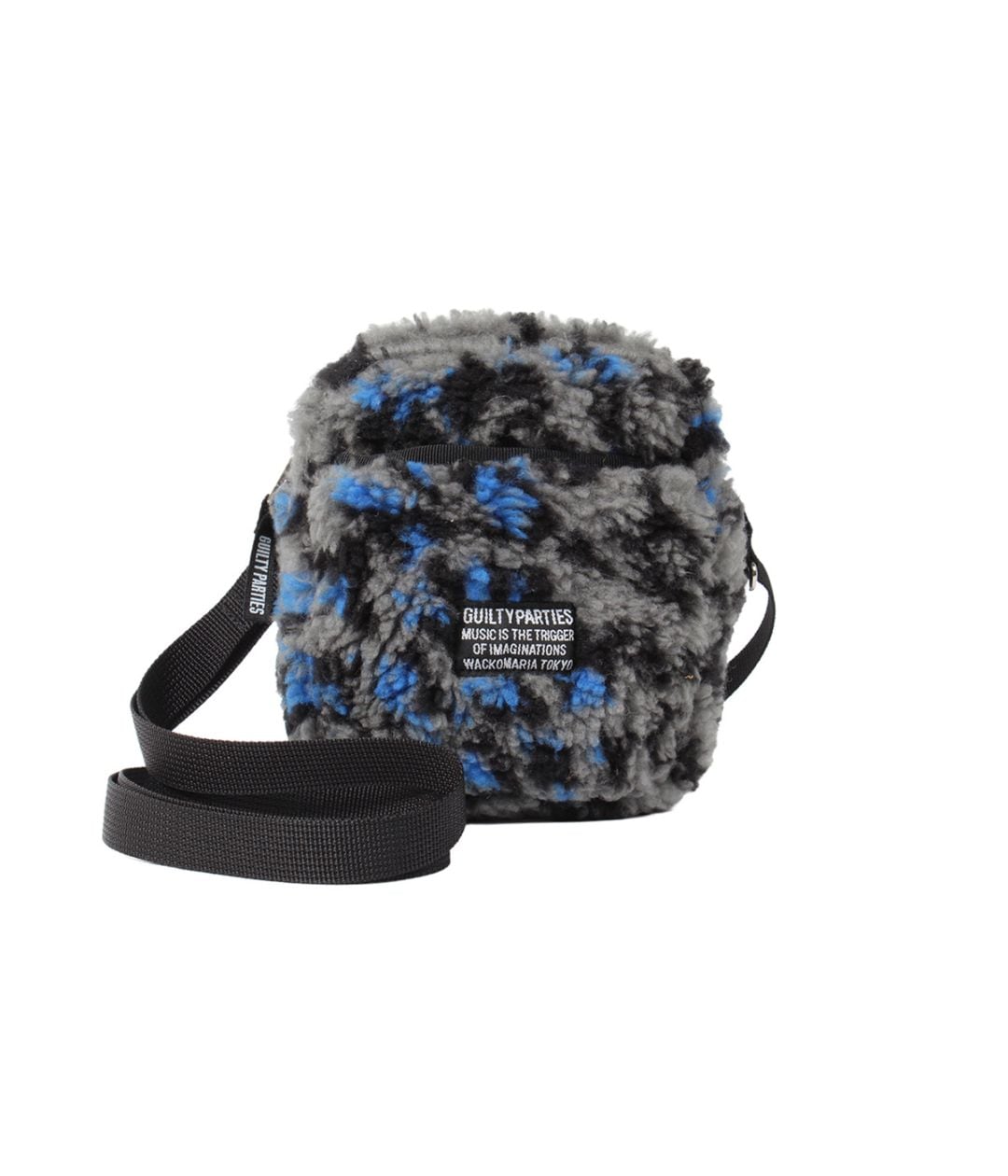 PEAK EASY / LEOPARD BOA FLEECE SHOULDER MINI BAG【GRAY】