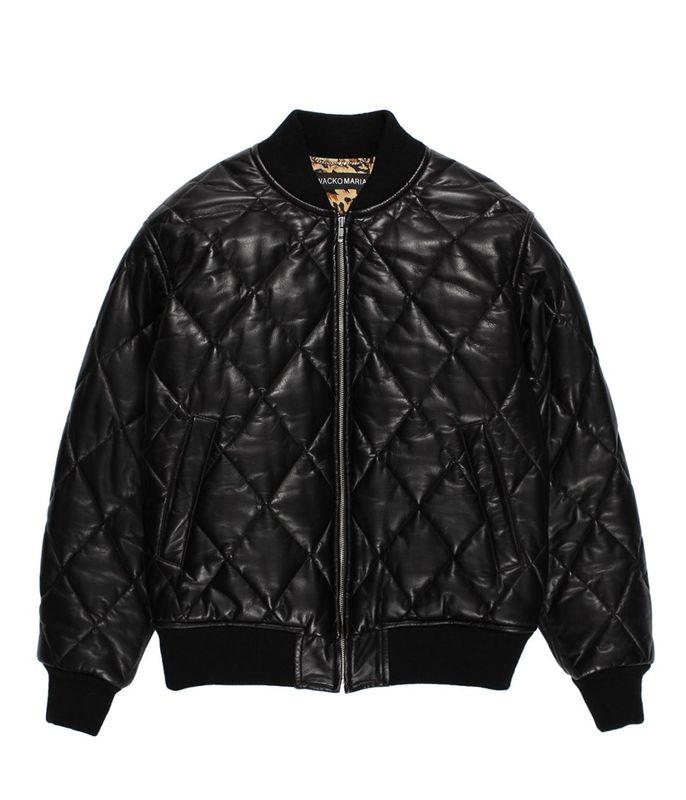 LEATHER QUILTED JACKET (TYPE-2)【BLACK】