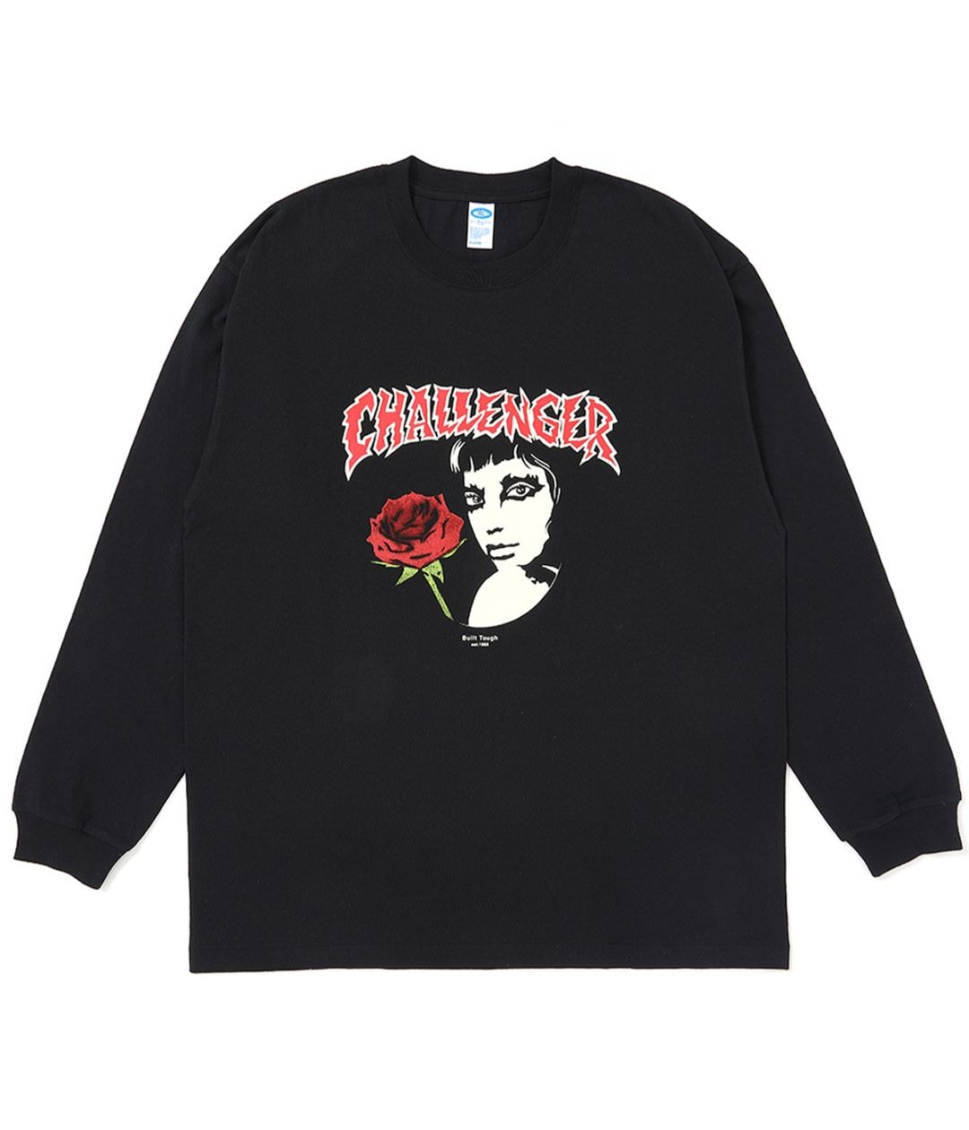L/S ROSEGIRL TEE【BLACK】