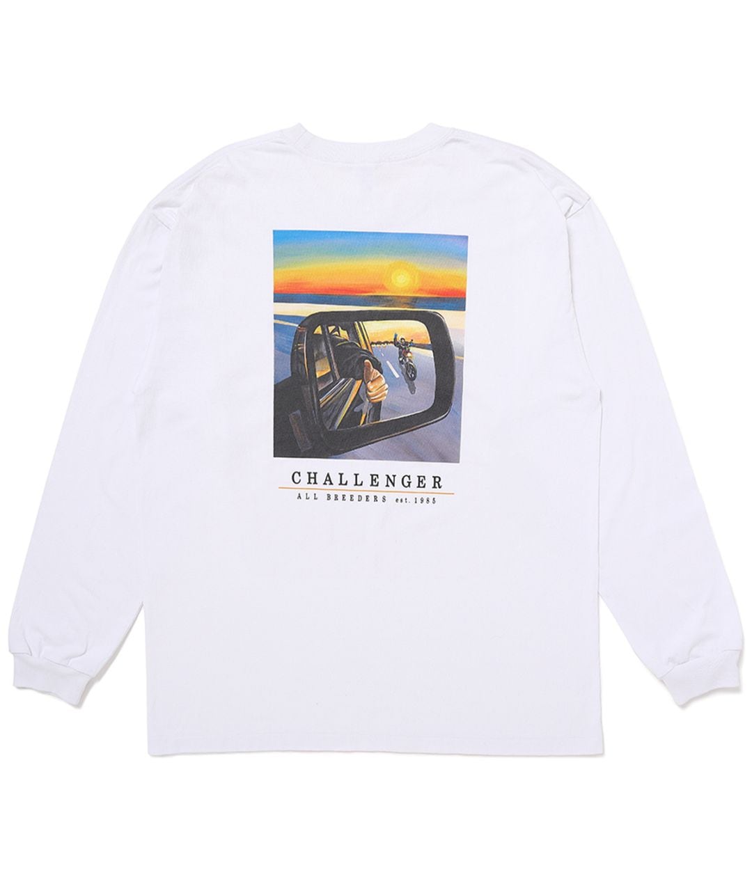L/S SUNSET DRIVE TEE【WHITE】
