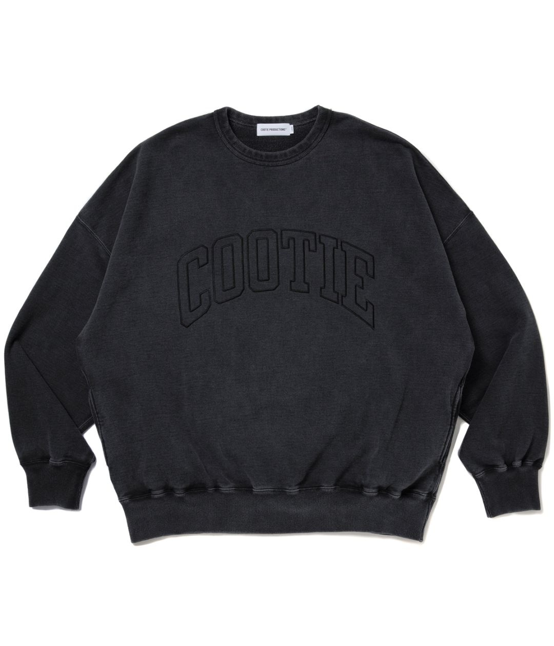 トップス COOTIE Pigment Dyed Sweat Crew Pigment Dyed Open End Yarn Sweat Crew【BLACK】｜COOTIE PRODUCTIONS