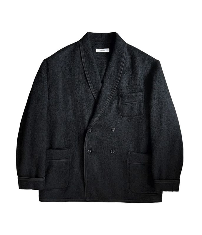 SHAGGY DOUBLE SMOKING JACKET【BLACK】