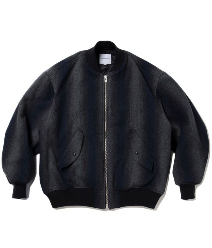 Ombre Stripe Wool Bomber Jacket【OMBRE STRIPE】