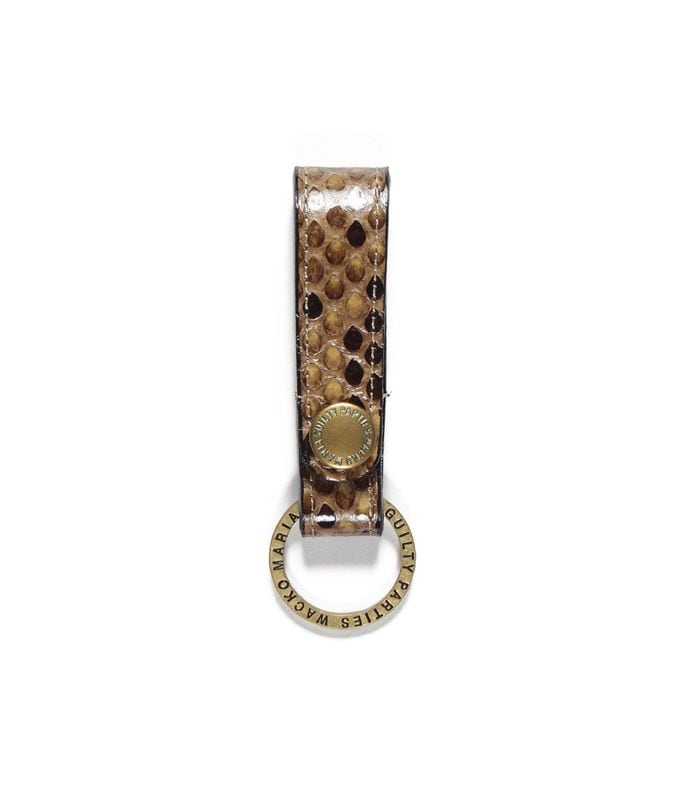 PYTHON LEATHER KEY HOLDER【BEIGE】