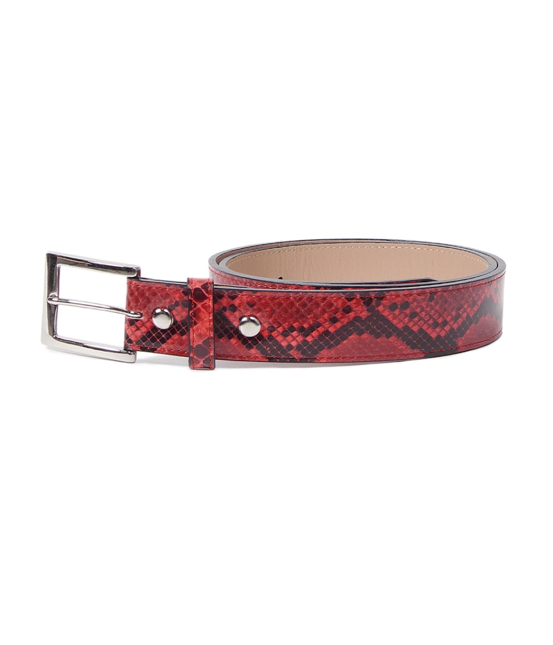 PYTHON LEATHER BELT【RED】|WACKO MARIA|MELTING POT(正規取扱店・通販)