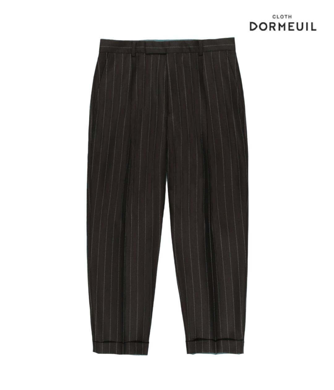 【希少】WACKOMARIA DORMEUIL STRIPED PLEATED DORMEUIL / STRIPED PLEATED TROUSERS (TYPE-1) -GRAY STRIPE-【BLACK
