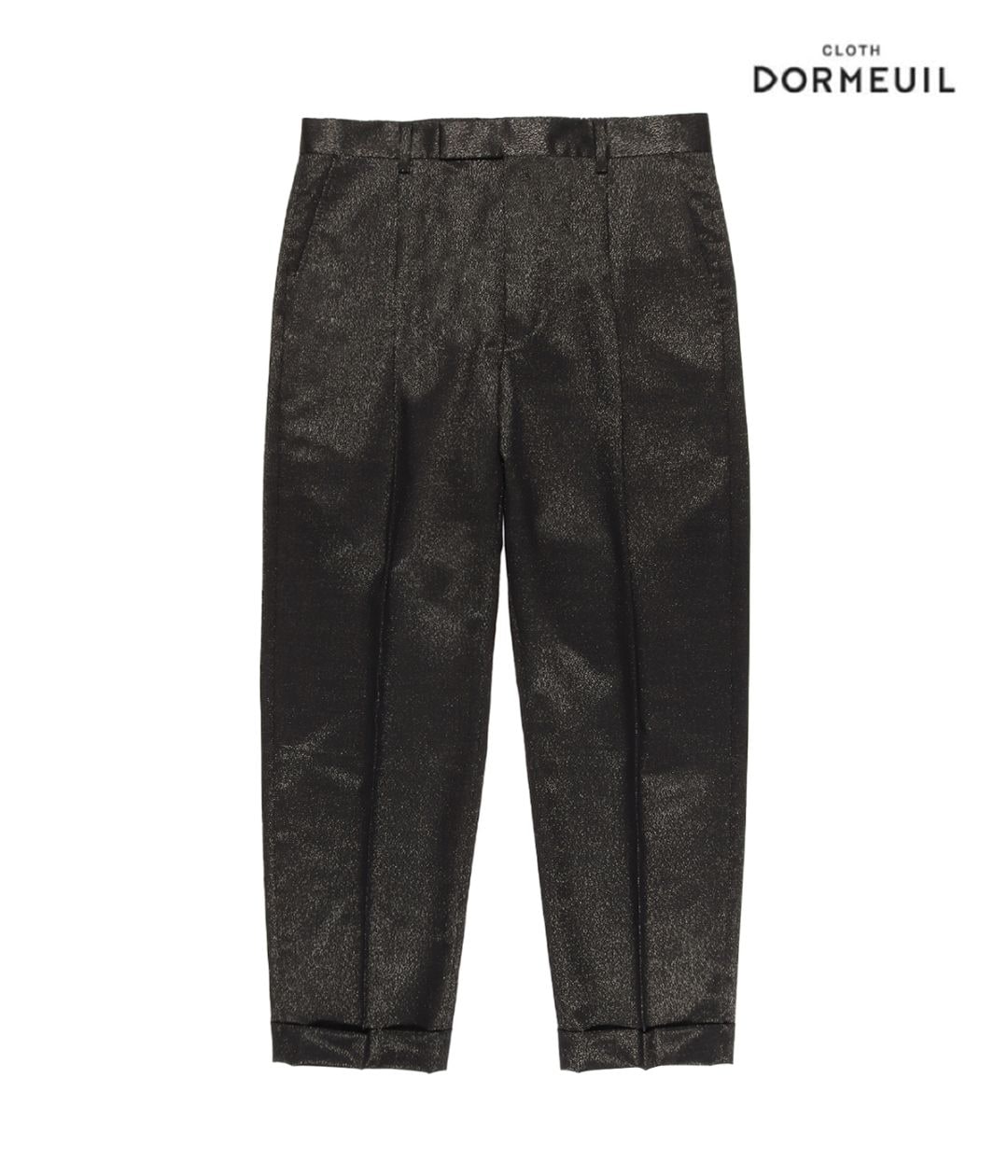 DORMEUIL / GLITTER PLEATED TROUSERS (TYPE-1)【BLACK-GOLD】｜WACKO