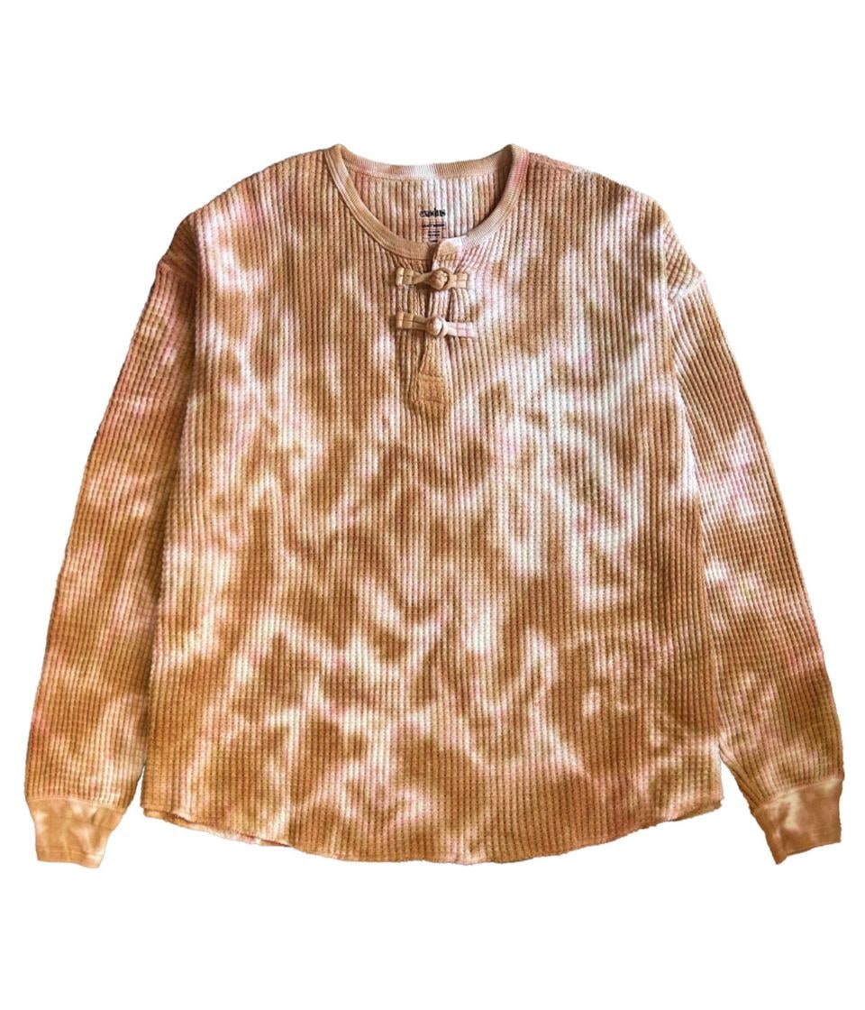TIE DYE ORIENTAL HENRY NECK SHIRT【TIE DYE】｜EXODUS｜MELTING POT
