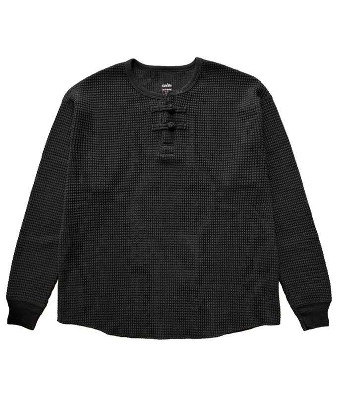 ORIENTAL HENRY NECK SHIRT【BLACK】