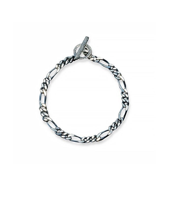 Figaro Wide Chain Bracelet【SILVER950】