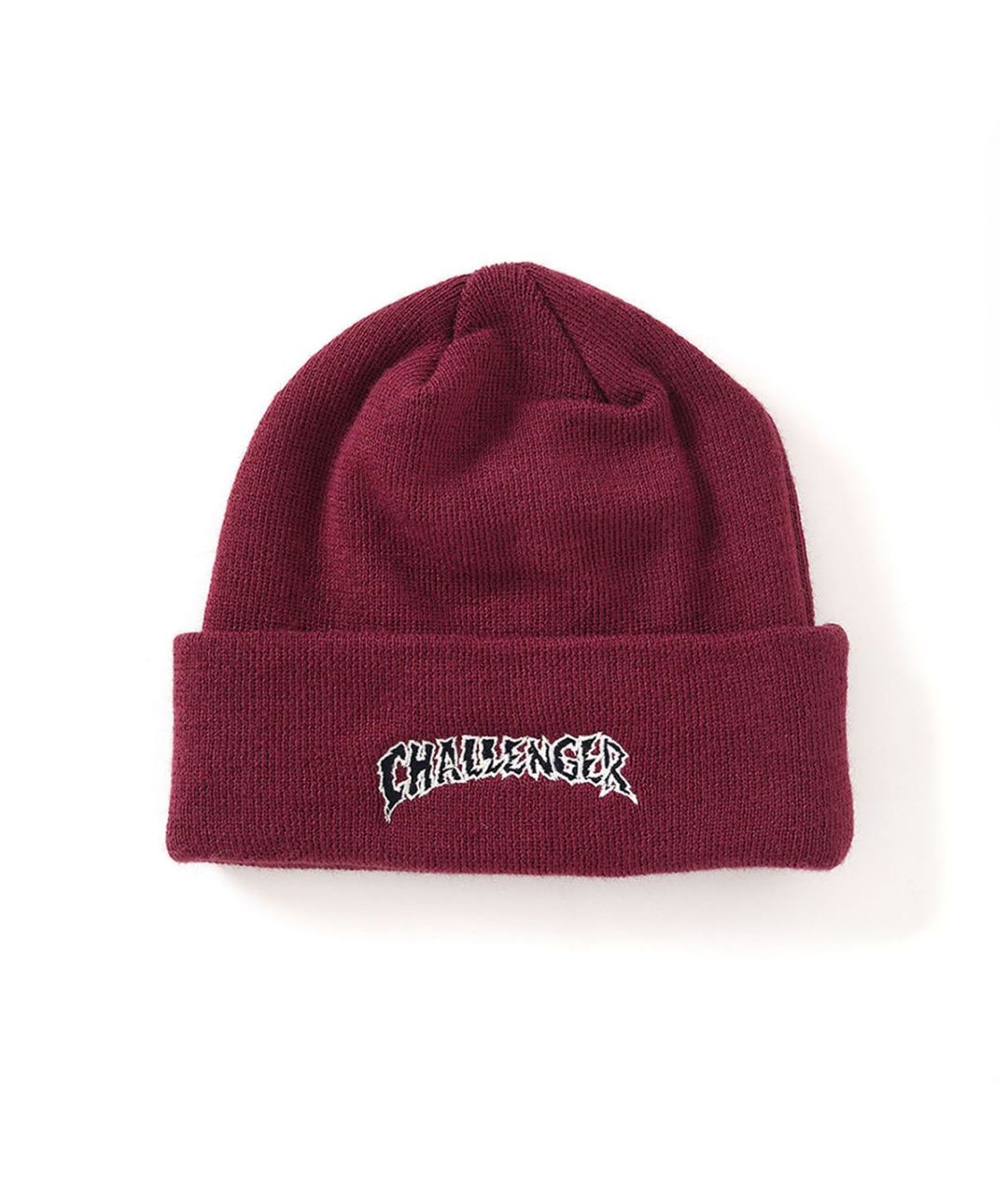 CRUSH LOGO KNIT CAP【BURGUNDY】｜CHALLENGER｜MELTING POT（正規取扱