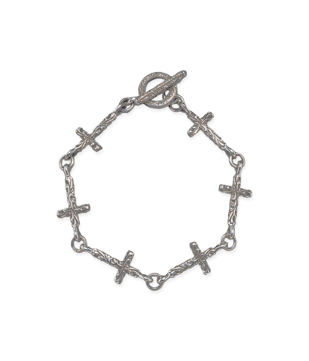 Ornament Cross Link Bracelet【SILVER950】