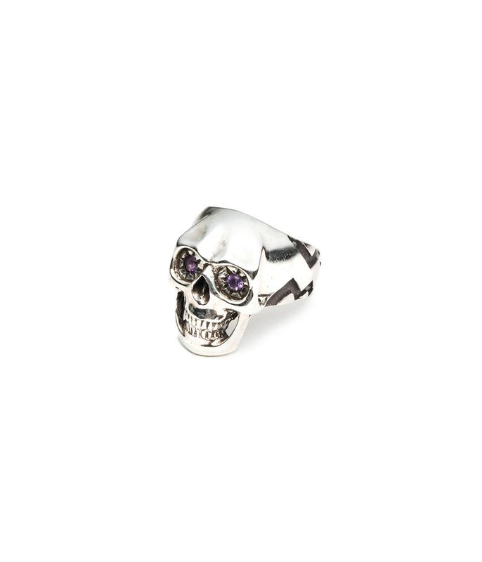 × D.O.D LUCKY SKULL RING -AMETHYST-【SILVER/PURPLE】