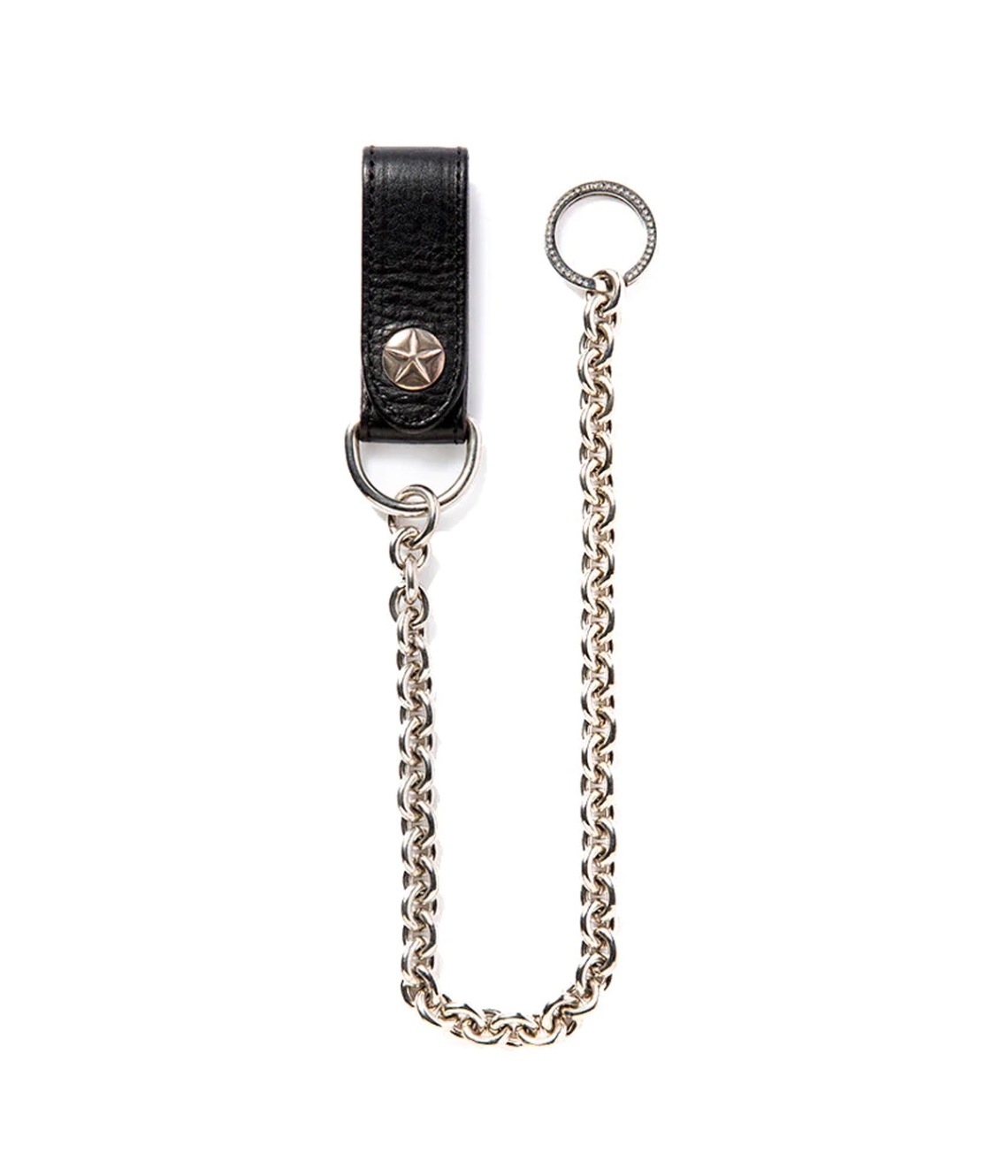 CALEE　 SILVER STAR LEATHER WALLET CHAIN SILVER STAR CONCHO LEATHER WALLET CHAIN【BLACK】｜CALEE｜MELTING