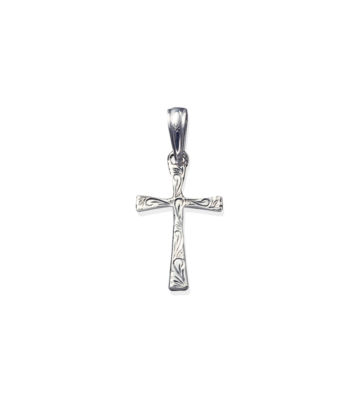Engraved Tiny Cross Pendant【SILVER950】