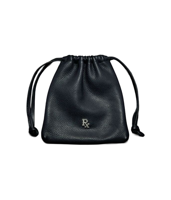 Laeather Drawstring Bag【BLACK】