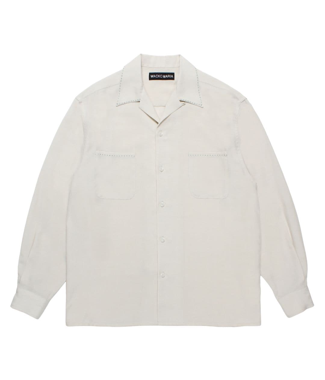WACKO MARIA 長袖シャツ S アイボリー 50'S OPEN COLLAR SHIRT (TYPE-1)【IVORY】｜WACKO MARIA｜MELTING POT