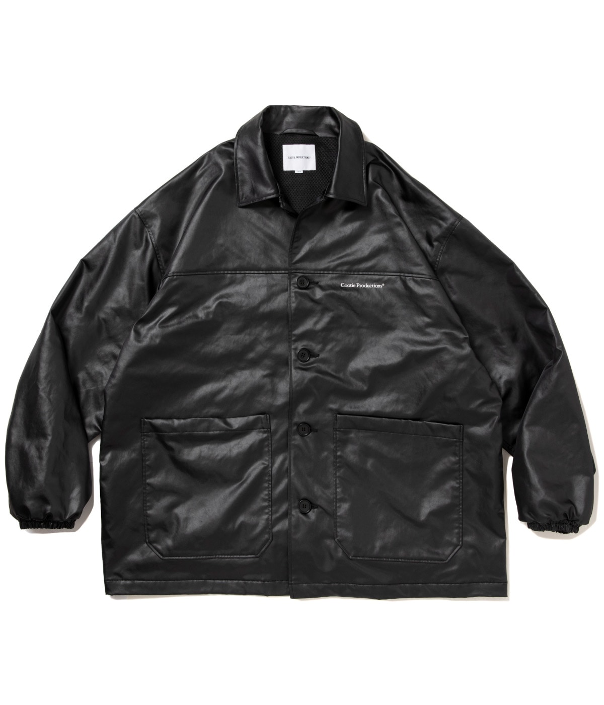 Damp Coated Satin Car Coat【BLACK】｜COOTIE PRODUCTIONS