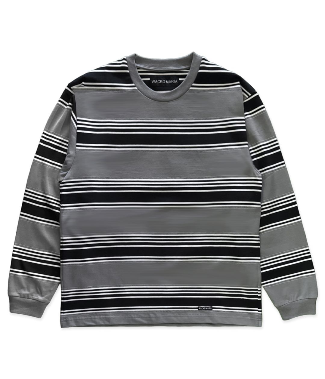STRIPED LONG SLEEVE T-SHIRT (TYPE-3)【GRAY】