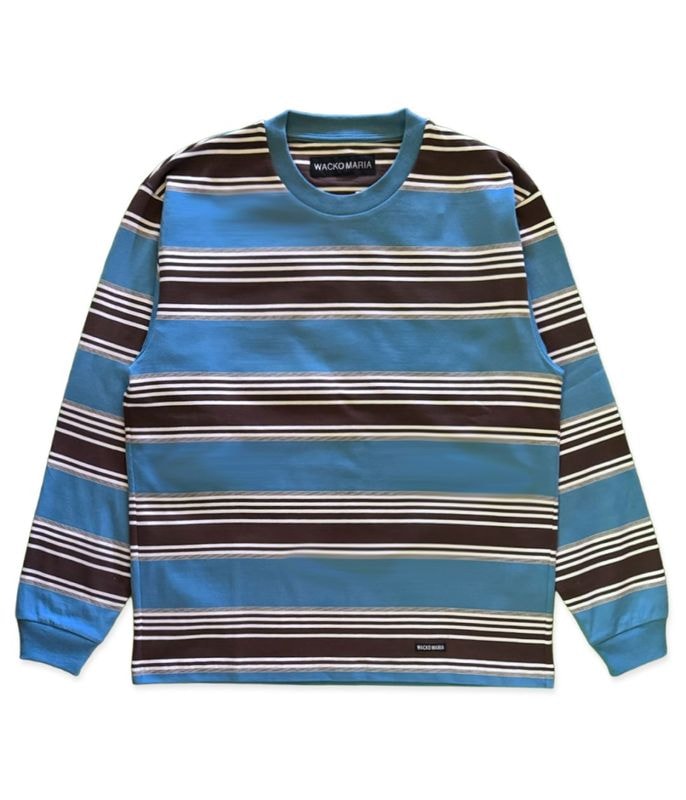 STRIPED LONG SLEEVE T-SHIRT (TYPE-3)【BLUE】