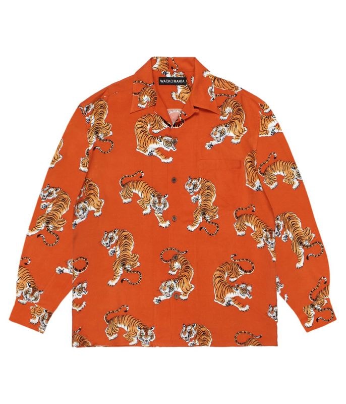 TIM LEHI / HAWAIIAN SHIRT L/S (TYPE-3)【ORANGE】
