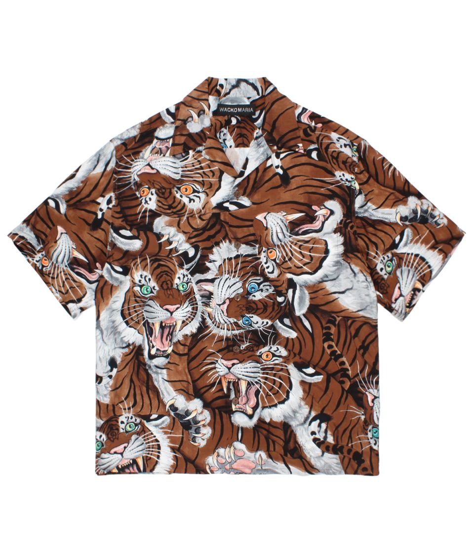 TIM LEHI / HAWAIIAN SHIRT (TYPE-2)【BROWN】｜WACKO MARIA｜MELTING