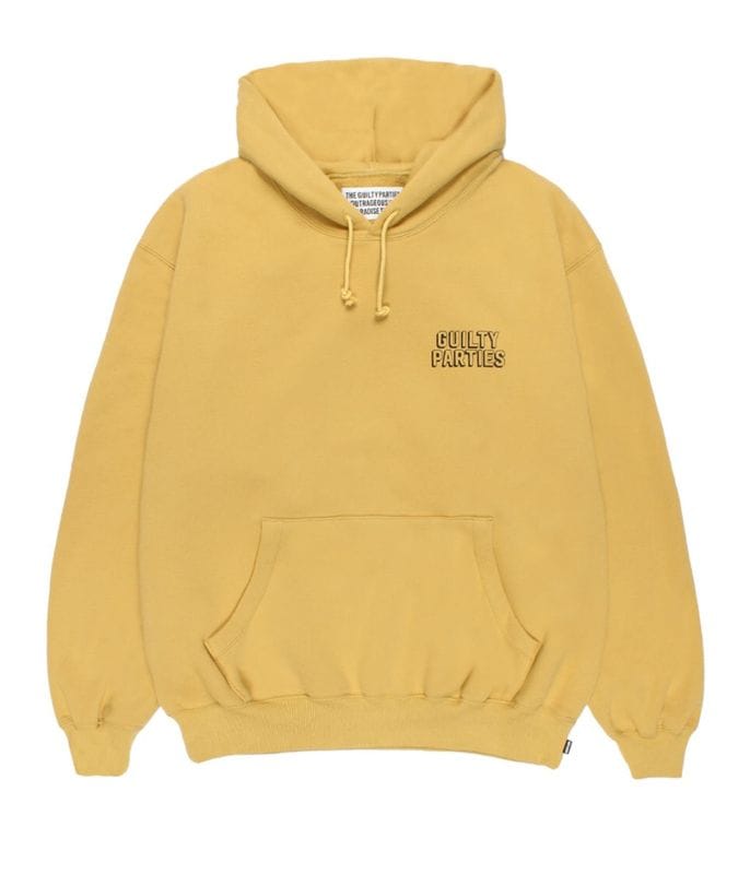 MIDDLE WEIGHT HOODED SWEAT SHIRT【YELLOW】