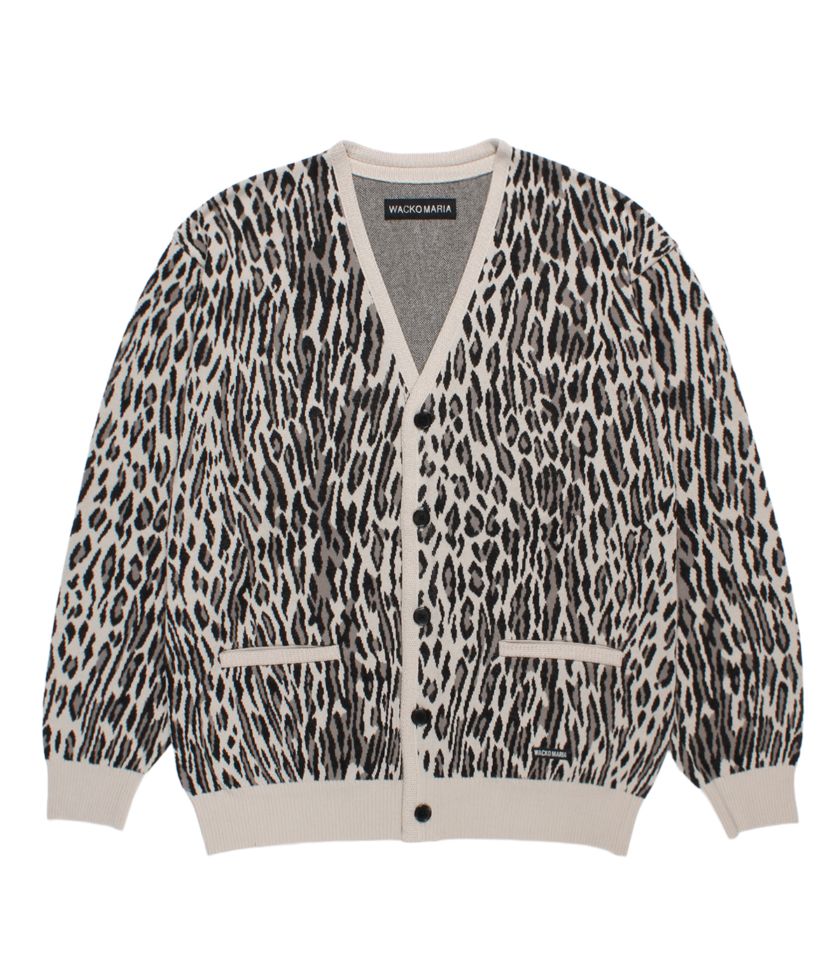 LEOPARD JACQUARD KNIT CARDIGAN (TYPE-2)【IVORY】｜WACKO MARIA