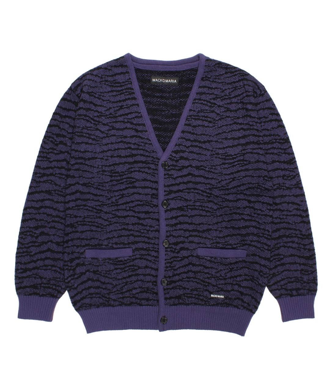 TIGER JACQUARD KNIT CARDIGAN【PURPLE】｜WACKO MARIA｜MELTING POT